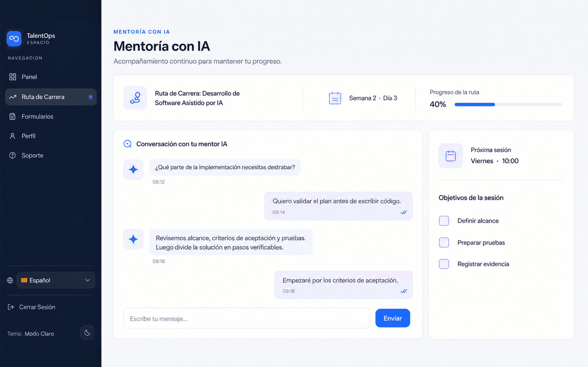 AI mentorship in TalentOps